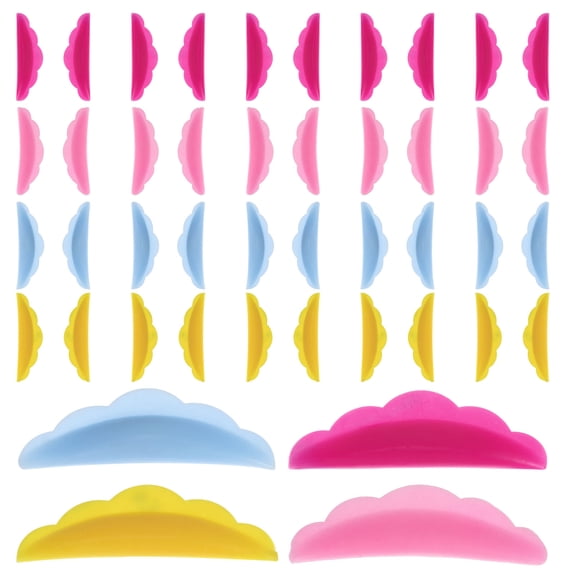 WEUVEB 40 Pairs Silicone Eyelash Perming Rods for Salon and Home Use with Eyelash Lifting Tools Included