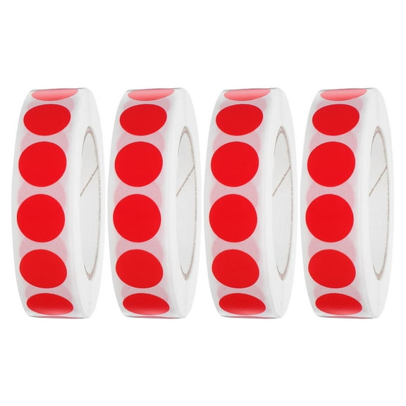 WEUVEB 4000Pcs Office Red Round Stickers for Filing and Item Management Color Coded