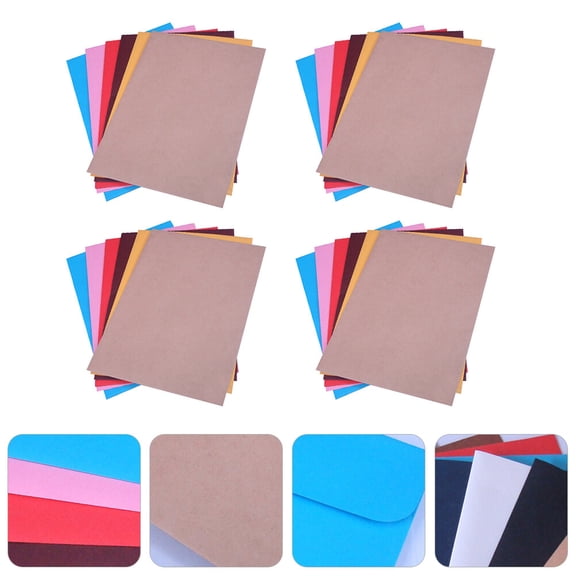 WEUVEB 40Pcs Creative Paper Envelopes Self Adhesive Assorted Colors for Photo Cards