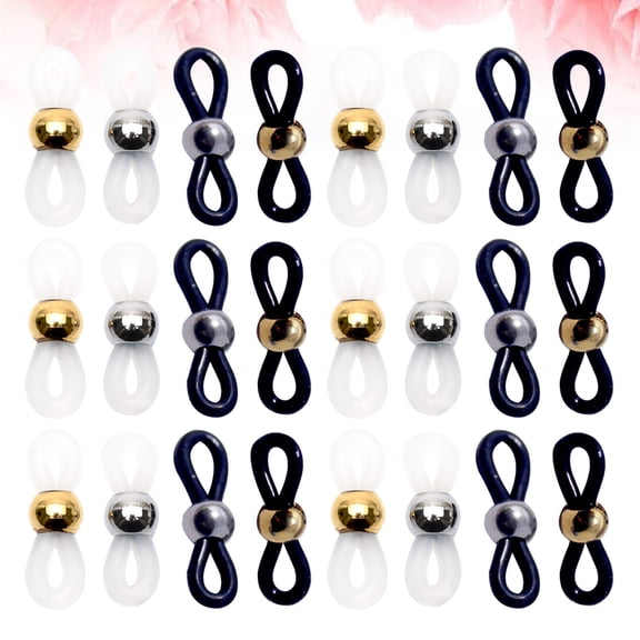 WEUVEB 40Pcs Non Eyeglass Chain Ring for Eyeglasses with Wearproof Silicone Material