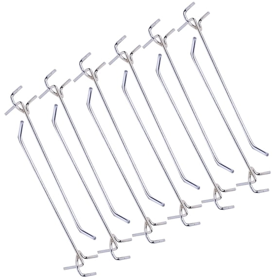 WEUVEB 40Pcs Plated Silver Three Fork Shelf Hooks for Metal Shelving Office Wardrobe Storage Use