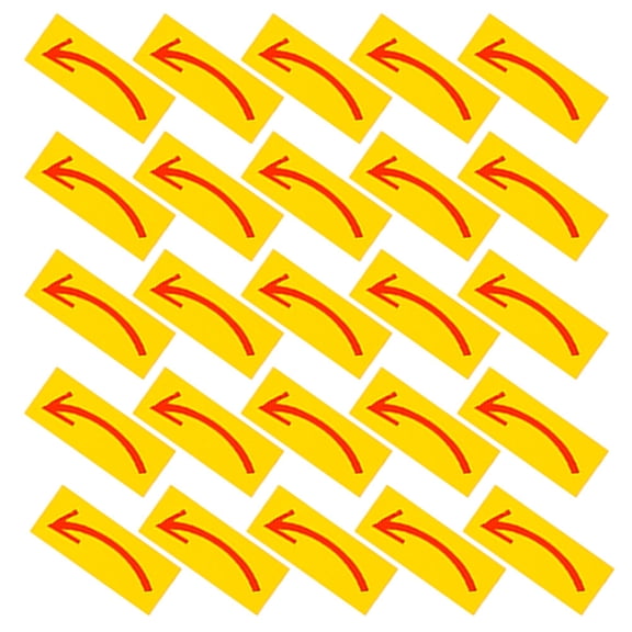 WEUVEB 40Pcs Yellow Self Adhesive Direction Labels Weatherproof for Home Commercial and Industrial Environments