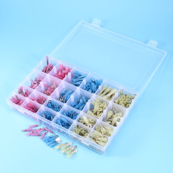WEUVEB 481Pcs Solder Joints Solder Ring Heat Shrinkable Tube Terminal Assorted Color For Professionals Strain Relief
