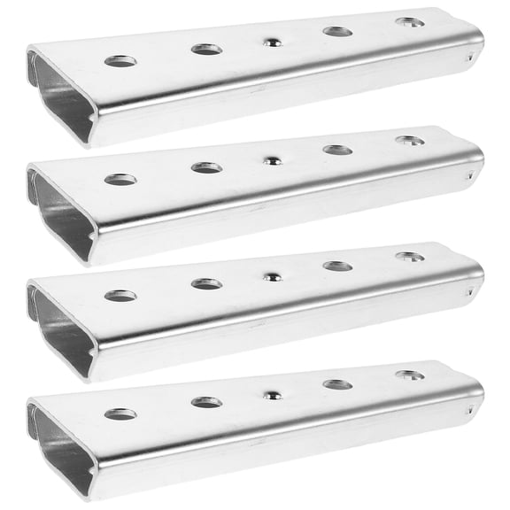 WEUVEB 4pairs Concealed Headboard Panel Wall Fixing Brackets, Iron, Silver