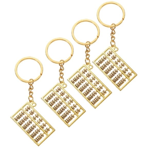 WEUVEB 4Pcs Abacus Keychain Pendants for Hanging Abacus Ornaments and Travel Souvenir