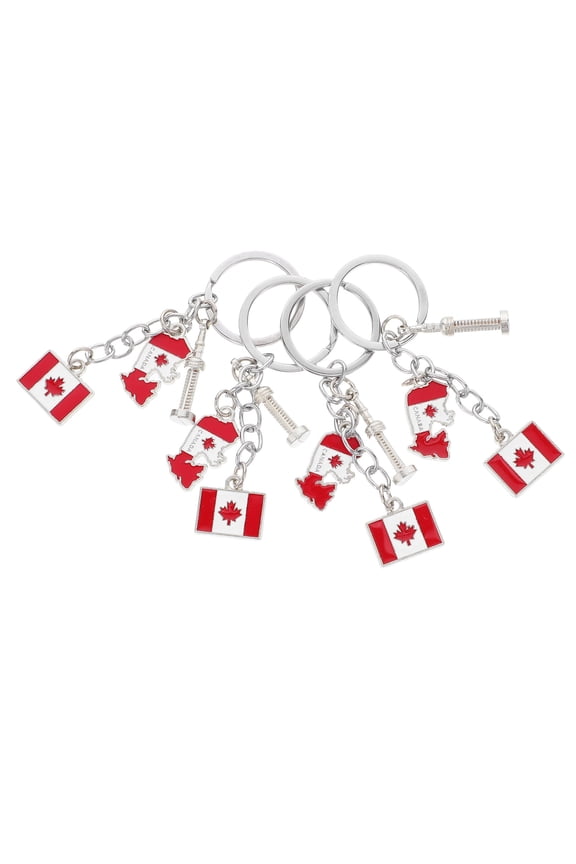 4pcs Canada Keychain Maple Leaf Keychain Zinc Alloy Decorative Accessory Canada Day Celebrations