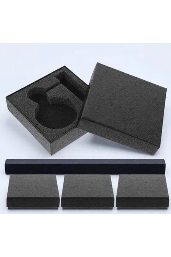 4Pcs Black Pocket Watch Display Case with Removable Cushion for Watch Storage