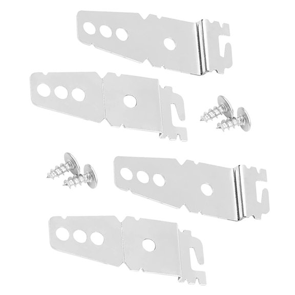 WEUVEB 4Pcs Dishwasher Side Mounting Brackets Metal Clips for Strong Under Counter Support and Stability