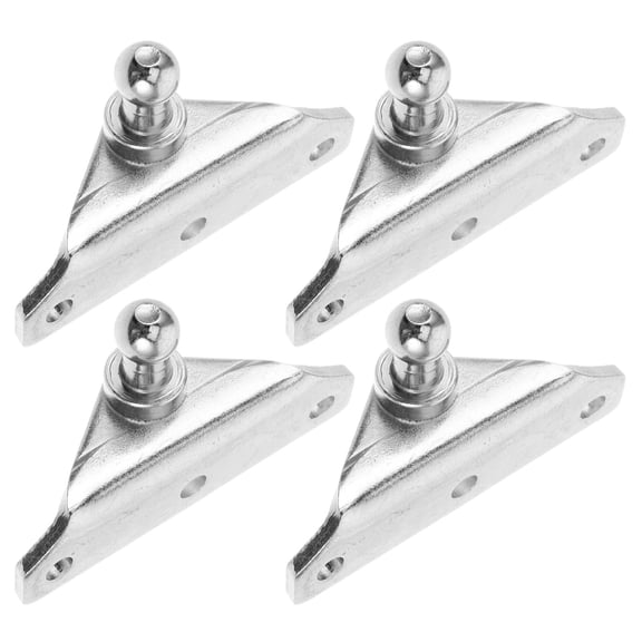 WEUVEB 4Pcs Gas Strut Mounting Bracket Kit Plated Silver for Car Lift Support and Smooth Operation