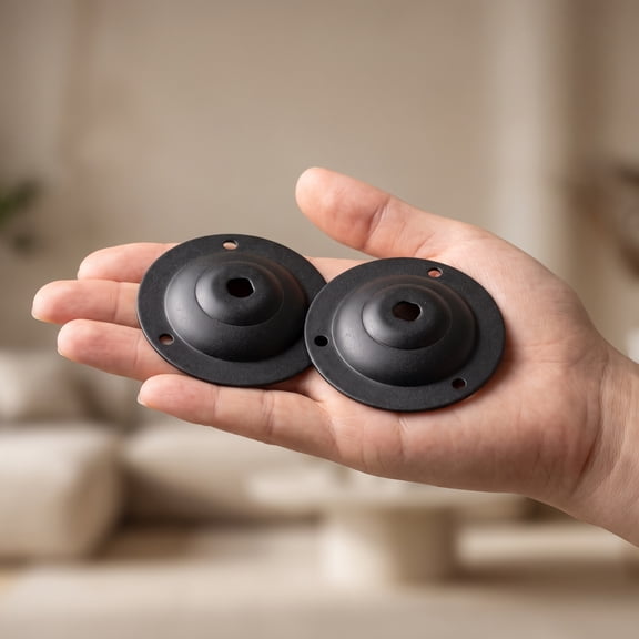 WEUVEB Round Camera Mount Base Black 4Pcs Heavyduty Construction Indoor Outdoor Use