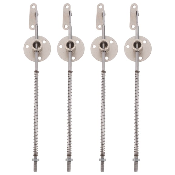 WEUVEB 4Pcs Heavy Duty Silver Cabinet Door Lift Support Rod with Soft Close Feature