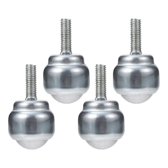WEUVEB 4Pcs Plated Silver Ball Transfer Units Metal Casters for Industrial Workbench Use