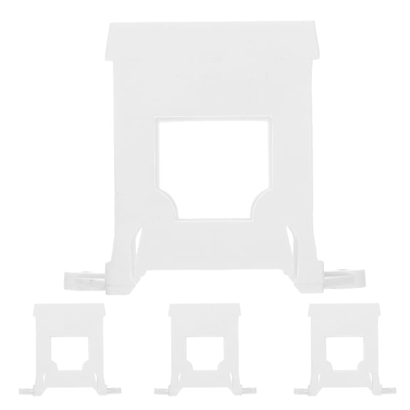 WEUVEB Din Rail Mounting Bracket, White Plastic, Effortless Setup, Long-Term Reliability, Stable, 4Pcs