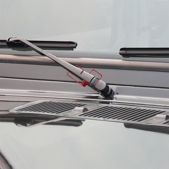 WEUVEB 4Pcs Red Windshield Wiper Arms with Pressure Springs for Car Visibility in Rain Snow