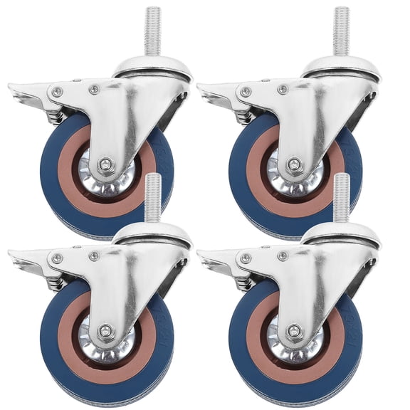 WEUVEB PVC Swivel Caster Wheel Multi-Directional Quiet Wear-Resistant Castor for Trolleys and Carts