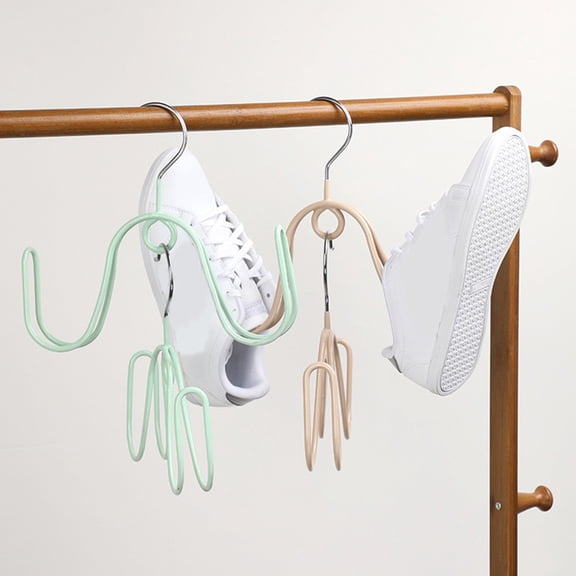 WEUVEB 4Pcs Shoes Dry Rack Stainless Steel Hanging Shoe Organizer for Apartments