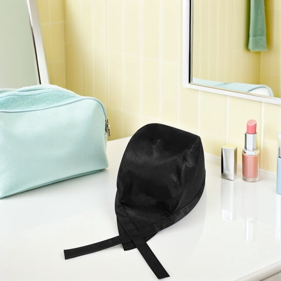 WEUVEB 4Pcs Supple Black Cook Hat Quick Drying and Dirt Proof for Restaurant Kitchen