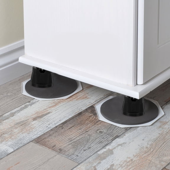 WEUVEB 4Pcs Table Leg Height Adjusters with Stable Clamp and Noise Reducing Nonslip Furniture Risers