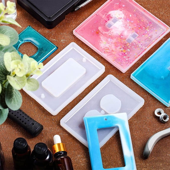 WEUVEB 4Pcs Practical Silicone Mould for DIY Crystal Epoxy Panel Decor