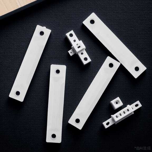 WEUVEB Durable White Plastic Barn Door Handle Modern One-Piece Design for Home 4Pcs