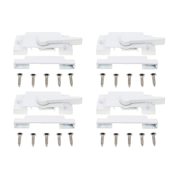 WEUVEB Moon Lock 4Pcs Window Sash Locks White Zinc Alloy Security for Home and Office