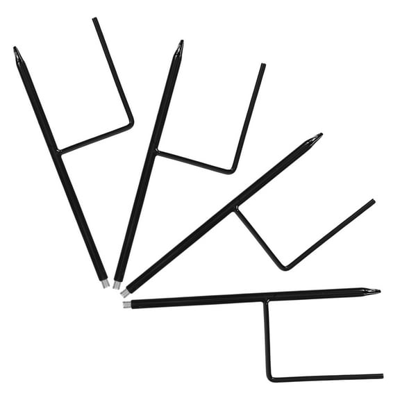 WEUVEB 4Pcs Heavy Duty Iron Shepherd Hooks Black Garden Stakes for Bird Feeders Lanterns