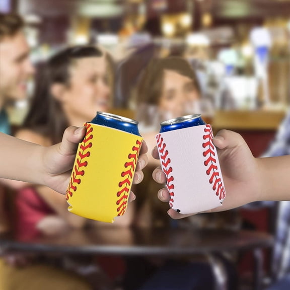 WEUVEB 4pcs Cold Drinks Can Cover Protector Hand Protection for Camping Yellow