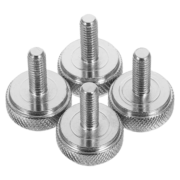 WEUVEB 4pcs Gauge Measuring Tools Silver Metal Thumb Screws For Manufacturing Workers Enhanced Grip