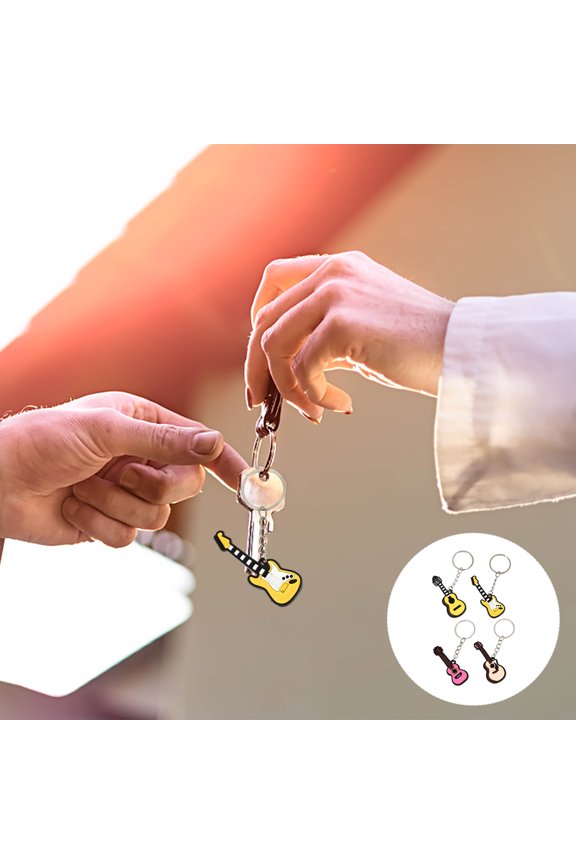 Assorted Musical Instrument Keychains, Novelty Decor Accessories, Multi-Piece Set for Music