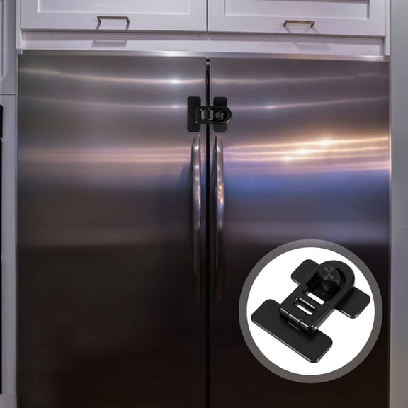 WEUVEB 4pcs Oven Door Lock Black Plastic Safety Protection for Home Appliances