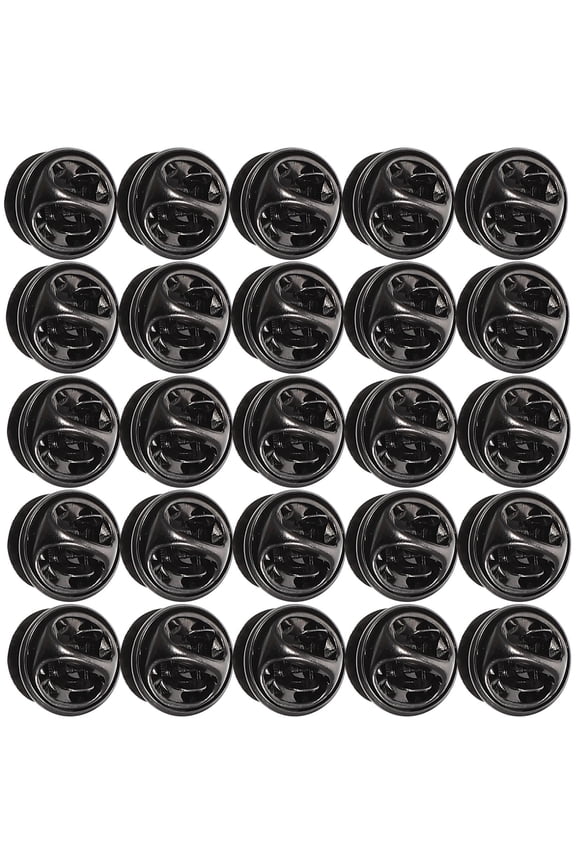 50 Sets Locking Pin Back Copper Tie Tack Pin Black