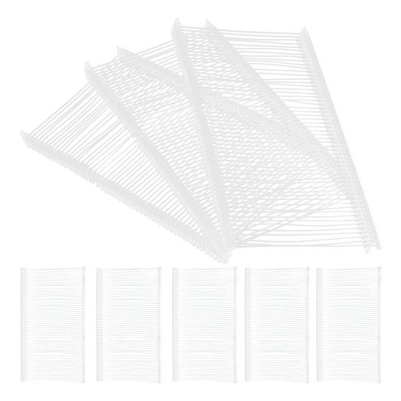 WEUVEB 5000Pcs I-Beam Shape Transparent PP Clothes Tag Fasteners For Clothing Label Display 2.2x0.3x0.04In