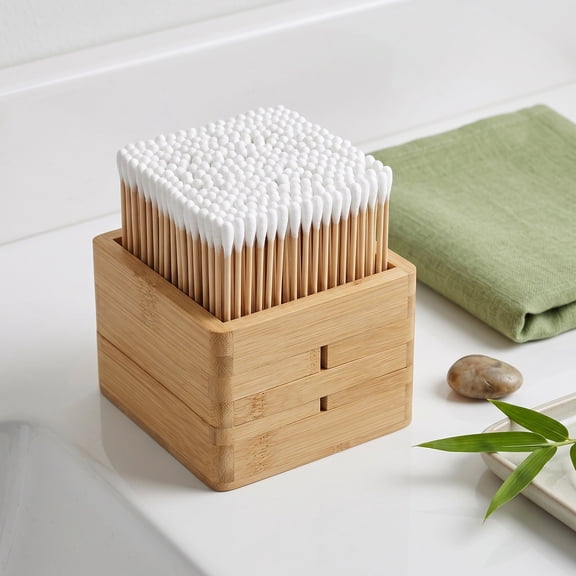 WEUVEB 500 Count Cotton Swabs for Makeup Precision Application, Khaki Cotton Tips, Soft Disposable Beauty Swabs