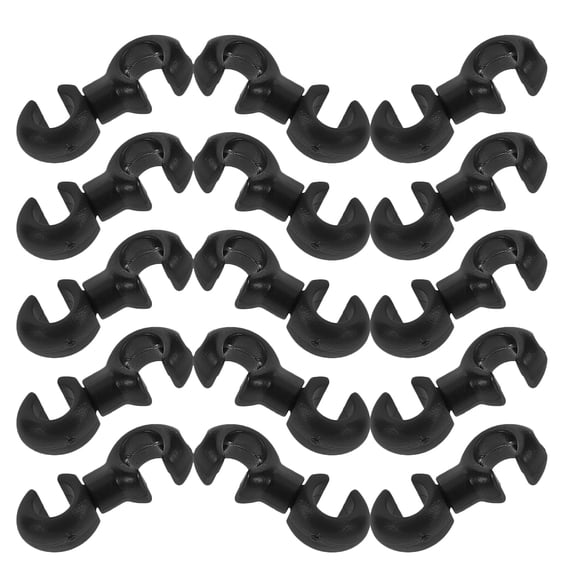 WEUVEB 50Pcs Bike Cable Clips Black Plastic Retaining Clamps for Mountain and Road Bike Cable Organization