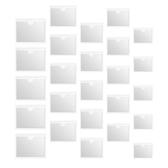WEUVEB Self-Adhesive Transparent PVC Label Pockets for Easy Organization
