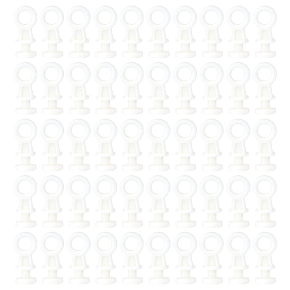 WEUVEB 50Pcs Curtain Rail Track Rollers Beige for Easy Installation and Sturdy Curtain Hold