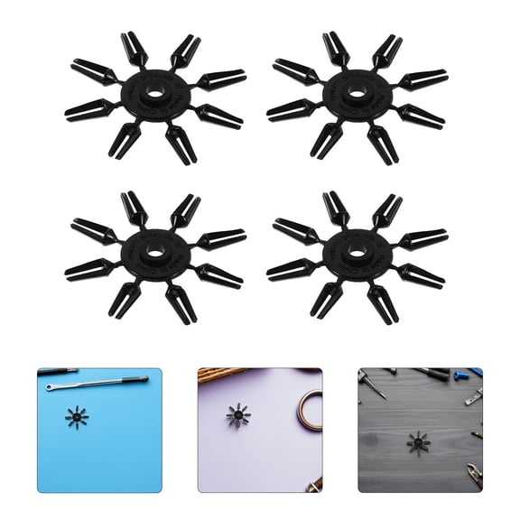 WEUVEB 50Pcs Dart Flight Protector Set Black Plastic for Flight Stability and Easy Installation on Dart Shafts