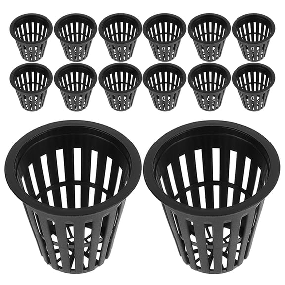 WEUVEB 50Pcs Hydroponic Net Pots Plastic Buckets for Garden Plants with Mesh Design for Root Growth