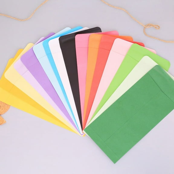 WEUVEB 50Pcs Paper Cash Envelopes with Enough Space for Cash Tips Jewelry and More