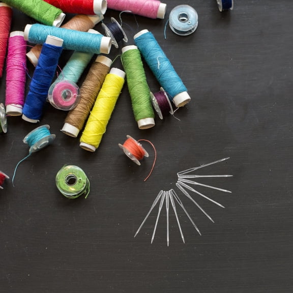 WEUVEB 50Pcs Multipurpose Sewing Machine Needles Silver Steel for Accurate Stitching and Easy Threading At Home