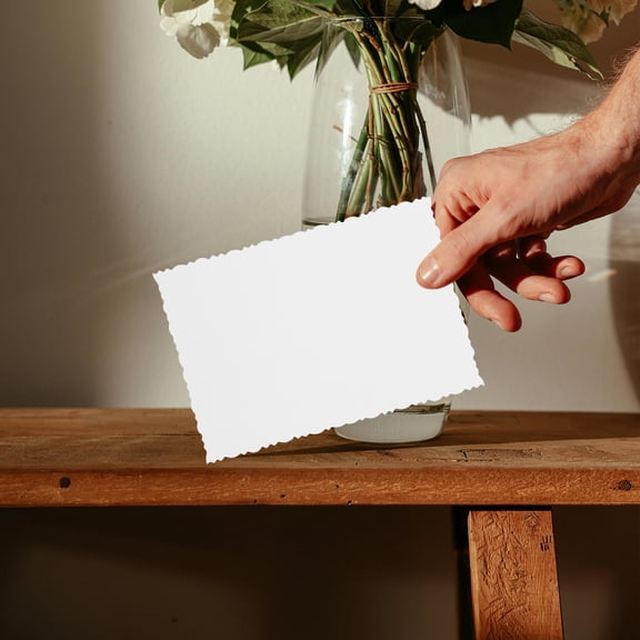 WEUVEB 50Pcs White Blank Postcards for Writing Card Making Invitations and Painting Craft Use