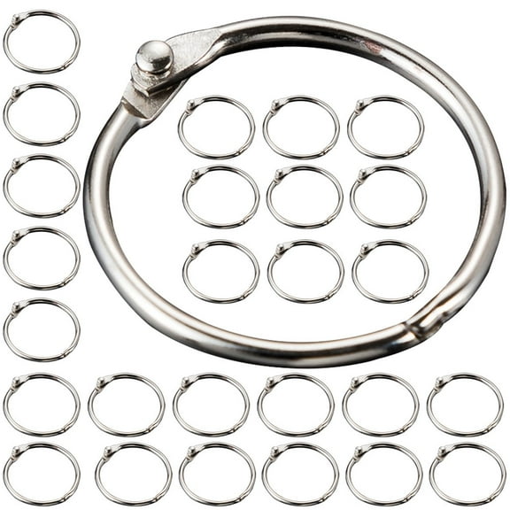 WEUVEB 50pcs Paper Binder Rings for Notebook Binding in Home Office