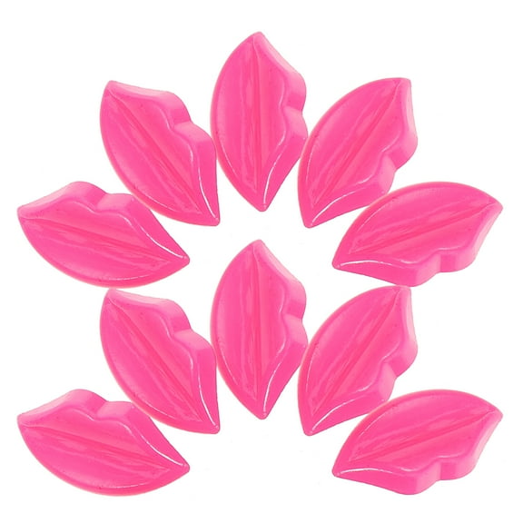 WEUVEB 50pcs Lip-Shaped Plastic Craft Buttons Rosy for Crafts, Sewing, Clothing Decoration and Scrapbooking