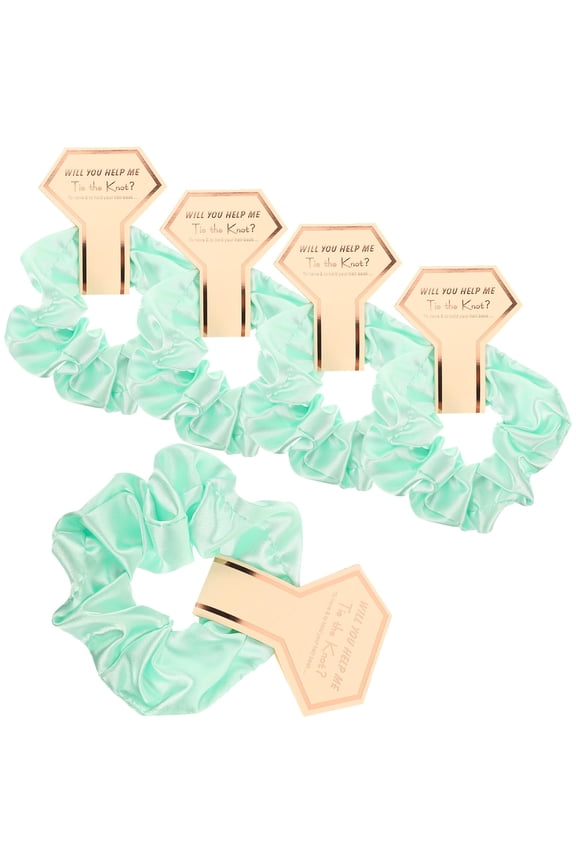 Bridesmaid Hair Scrunchie Cloth Hair Decoration Women Wedding Party 5pcs