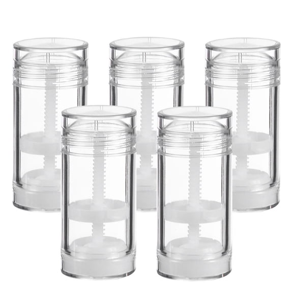 WEUVEB 5Pcs Clear Plastic Sub Bottles for Homemade Deodorant Creams Portable and Practical Design