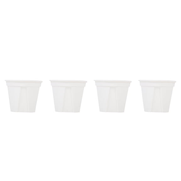 WEUVEB 5Pcs Breathable Root Control Plant Pot White Plastic Gardening Container
