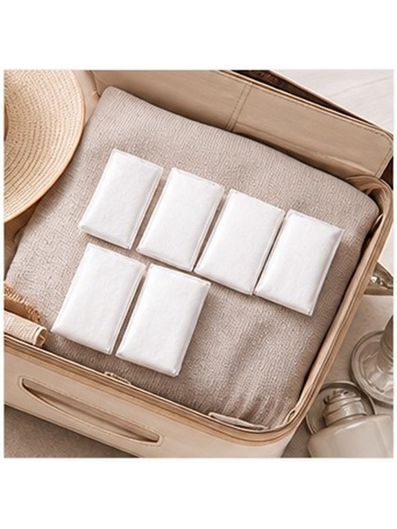 5Pcs Disposable Panties for Traveling Breathable Cotton Fabric Lightweight White Underwear