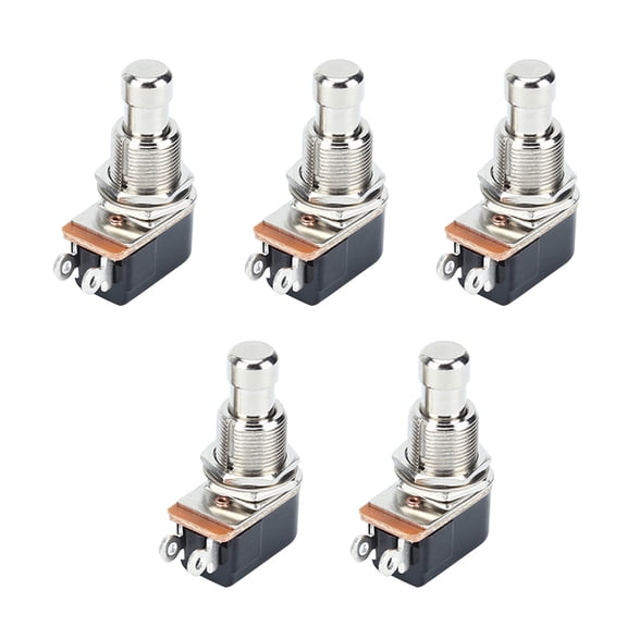 WEUVEB 5Pcs Environmentally Friendly Material Guitar Footswitch 2 Pin Stomp Button Multi Color