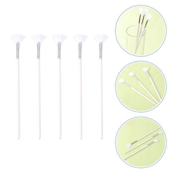 WEUVEB Face Mask Brush for Facial White Nylon 5Pcs