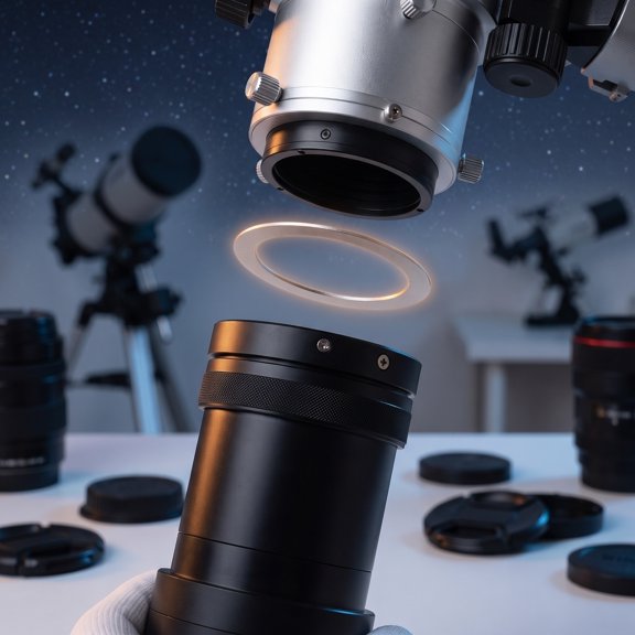 WEUVEB 5Pcs Metal M42 Telescope Spacer Rings for Easy Installation and Enhanced Optics